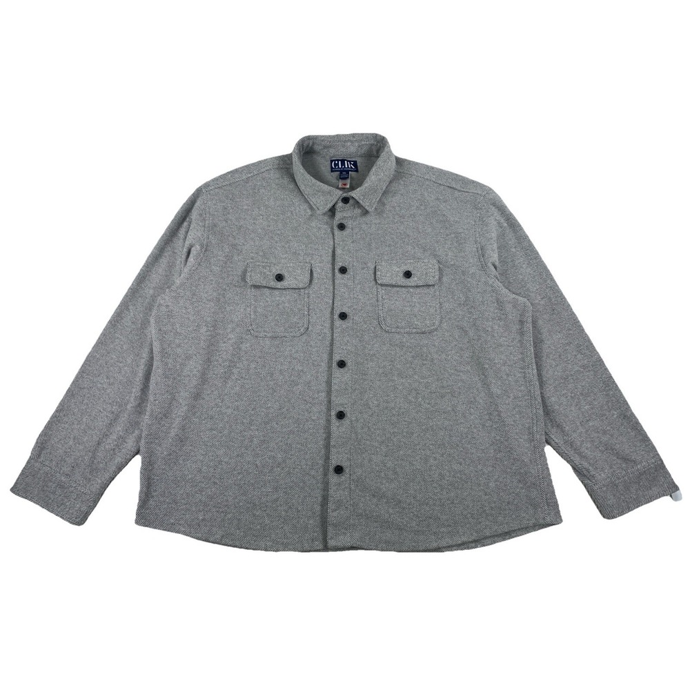 CLIK Magna Ready Flannel Shirt Gray Stripped Men's XXL